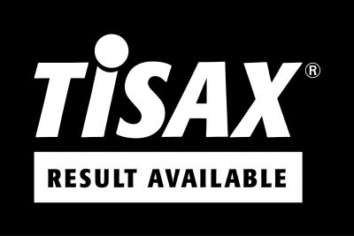 TISAX Logo mit Text "Result available"